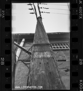 This is electric line pole that is over 100 years old!